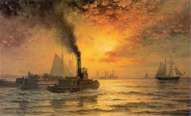 Moran, Edward New York Harbor Germany oil painting art